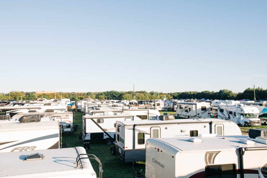lots of RVs at a campground