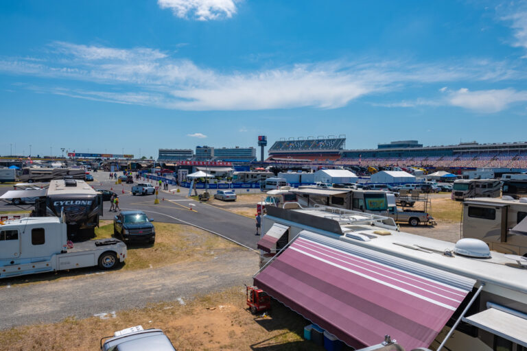 RV campers at Charlotte Motor Speedway
