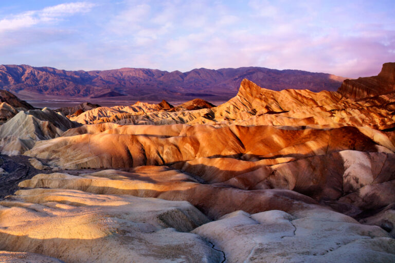 desert rocks at sunset at Death Valley National Park