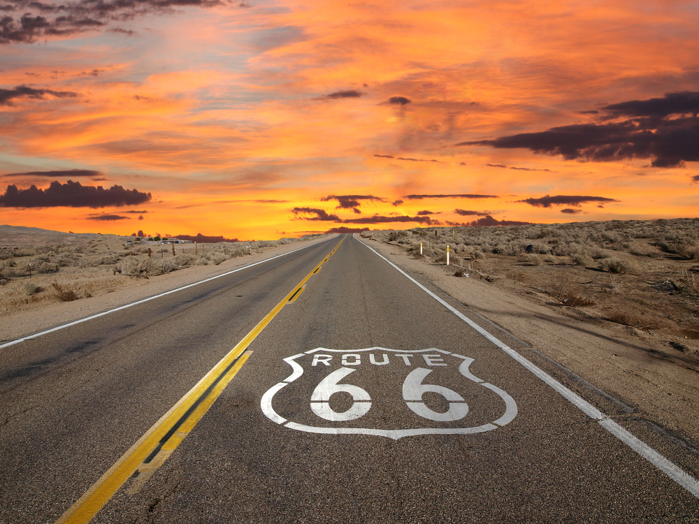 Route 66 in the Mojave Desert