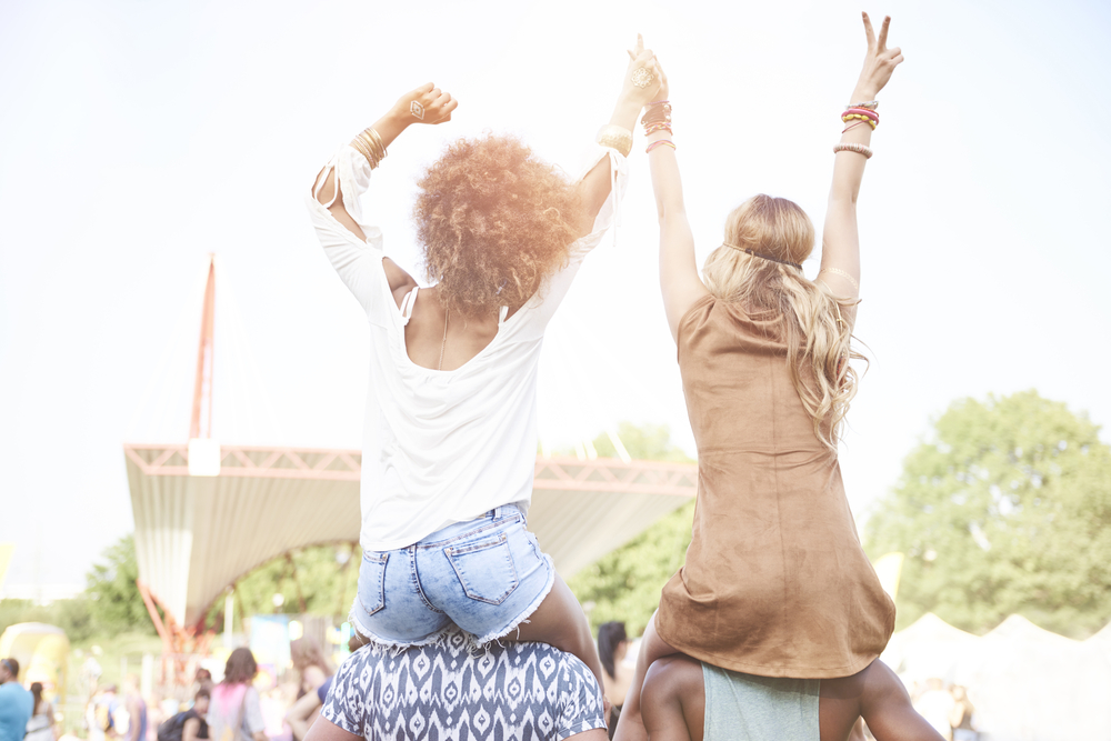 Two women at a Coachella concert