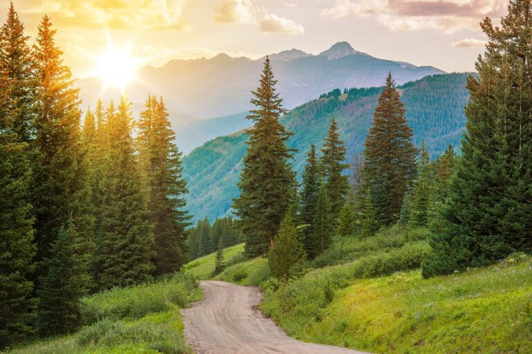 A mountain road in Colorado