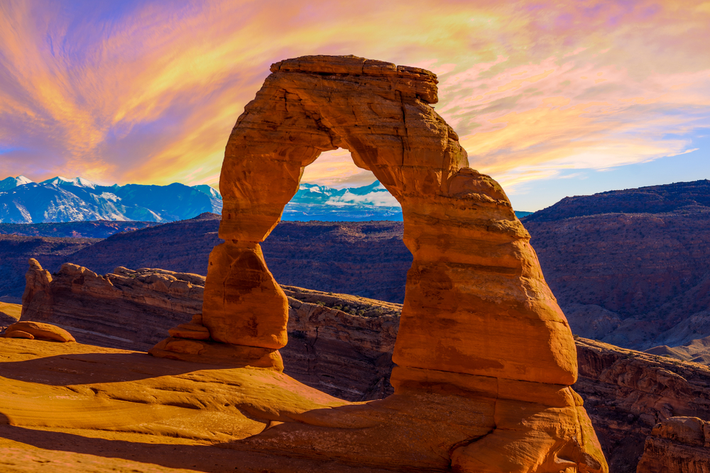an arch at Arches National Park