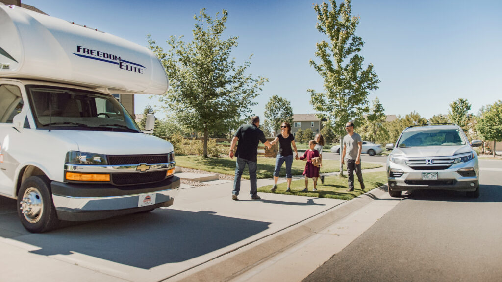 RV owner meeting a rental family