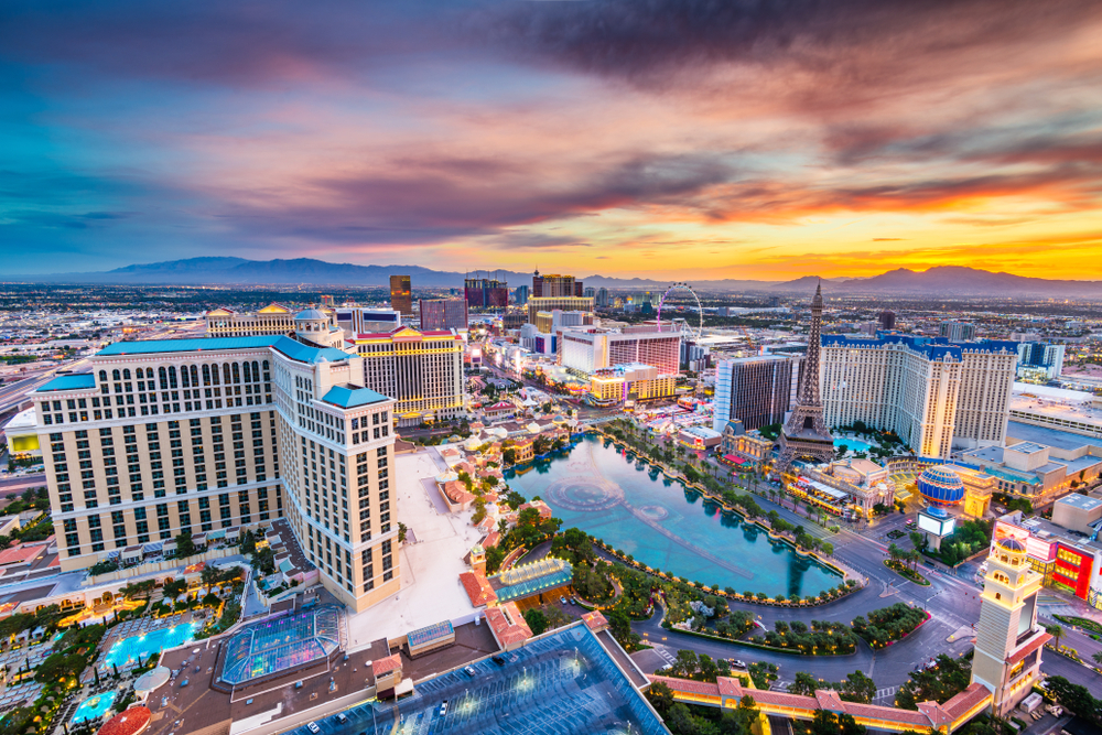 Las Vegas at sunset