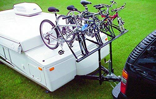 bike rack on top of trailer