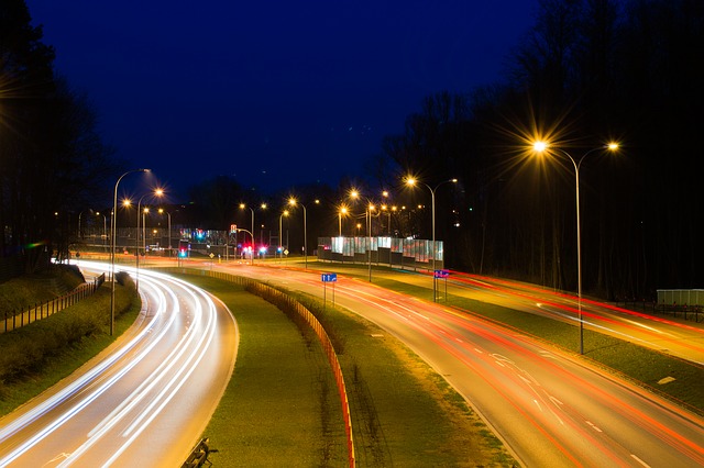 road at night