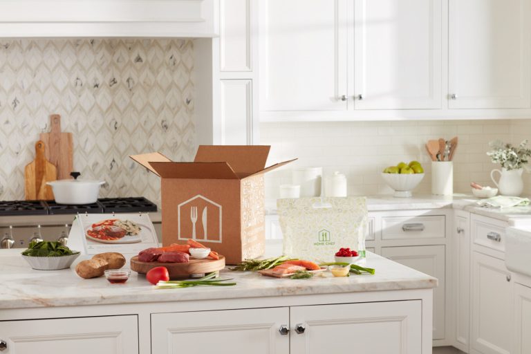 box of Home Chef meal service groceries