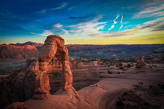 arches national park at sunset