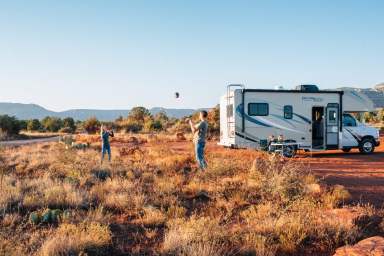 Playing ball outside of RV