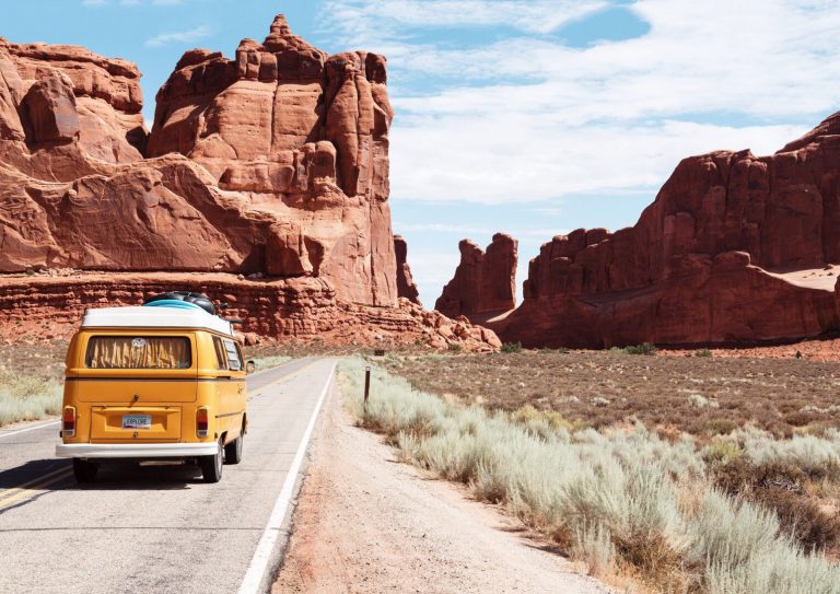 Campervan in Arches National Park