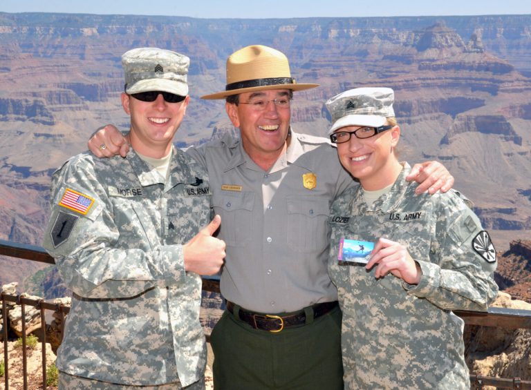 Soldiers Getting National Parks Military Passes