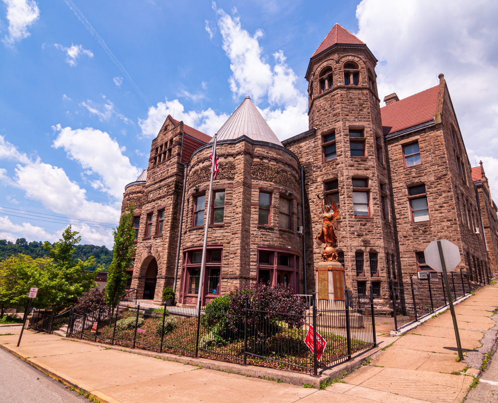 Braddock, Pennsylvania, USA 6/29/2019 The Carnegie Library of Braddock, the first public library funded by Andrew Carnegie