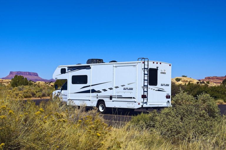 Motorhome in the desert