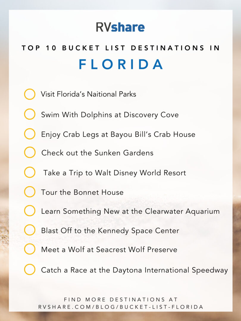 Top 27 Bucket List Destinations in Florida | RVshare