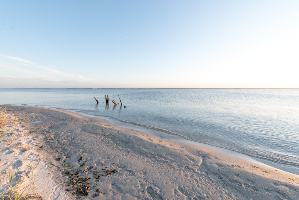 Private beach in Dewey Beach, Delaware