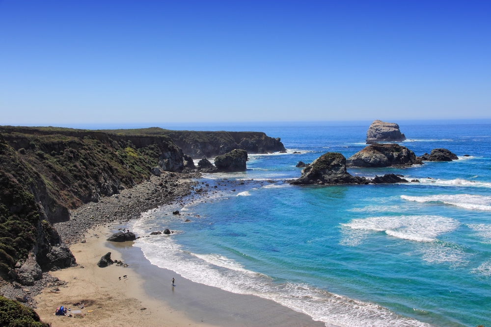 California, United States - Pacific coast view. Big Sur region - Sand Dollar Beach (Monterey County).