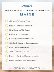 Maine bucket list