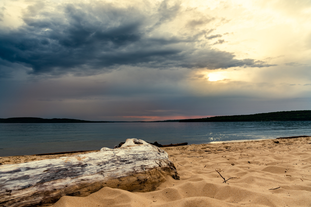Sand Point Beach- sunset at sand point beach in the upper peninsula of Michigan in the beautiful Munising area.