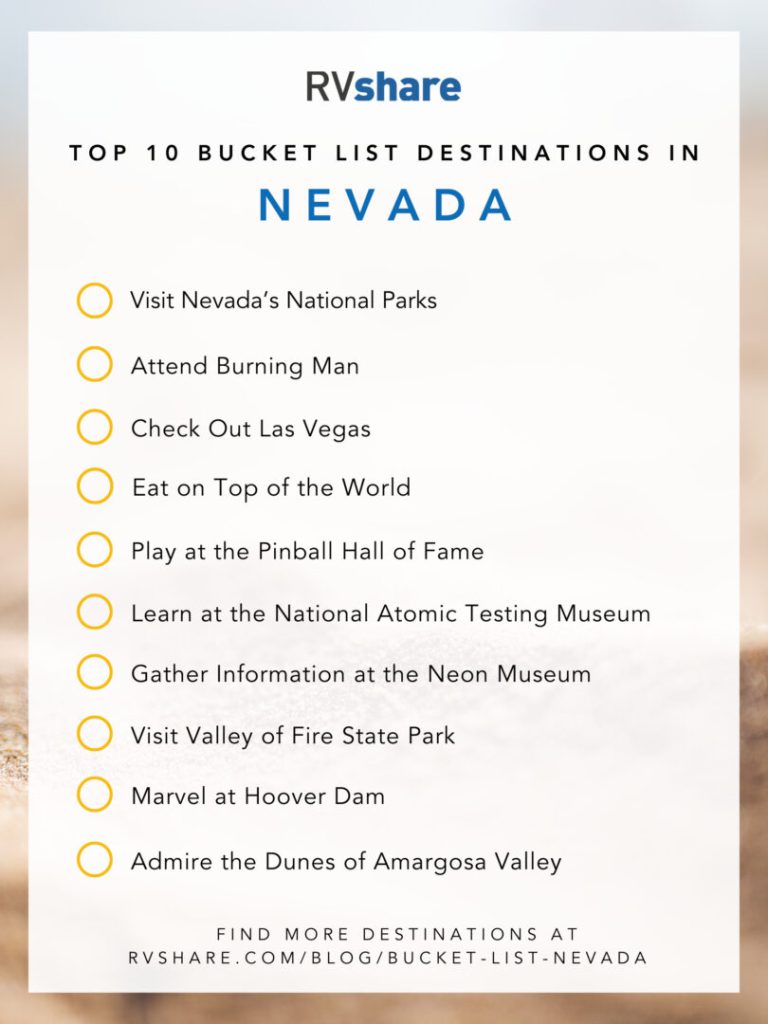 Nevada Bucket List
