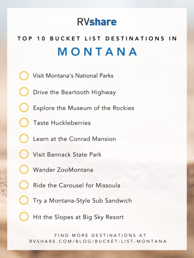 Montana bucket list