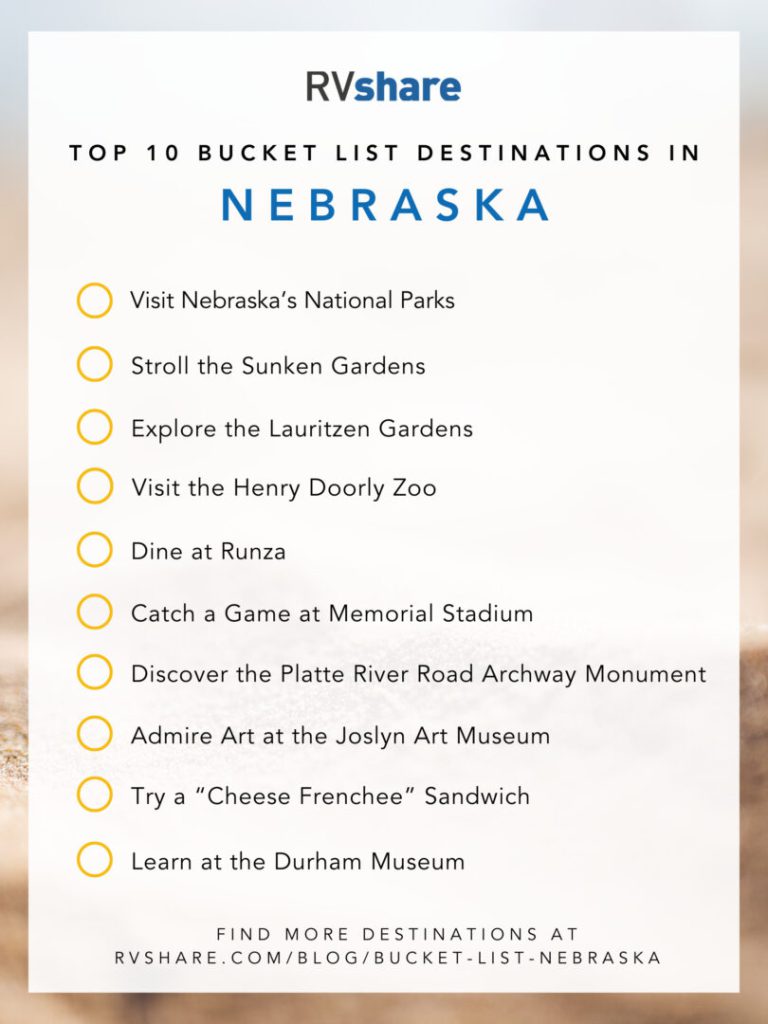 Nebraska bucket list