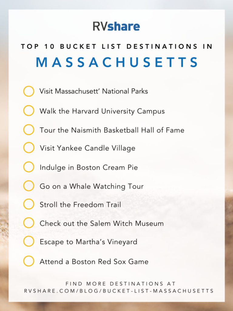 Massachusetts bucket list