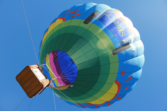 A hot air balloon rises at the Temecula Hot Air Balloon Festival