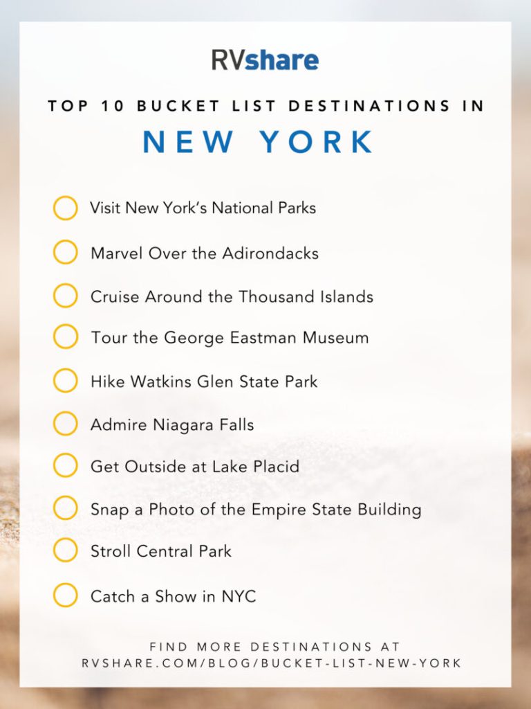 The Top 33 Bucket List Destinations in New York RVshare
