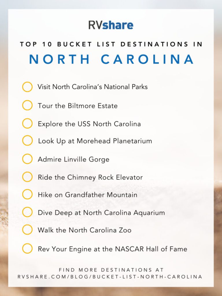 North Carolina Bucket List
