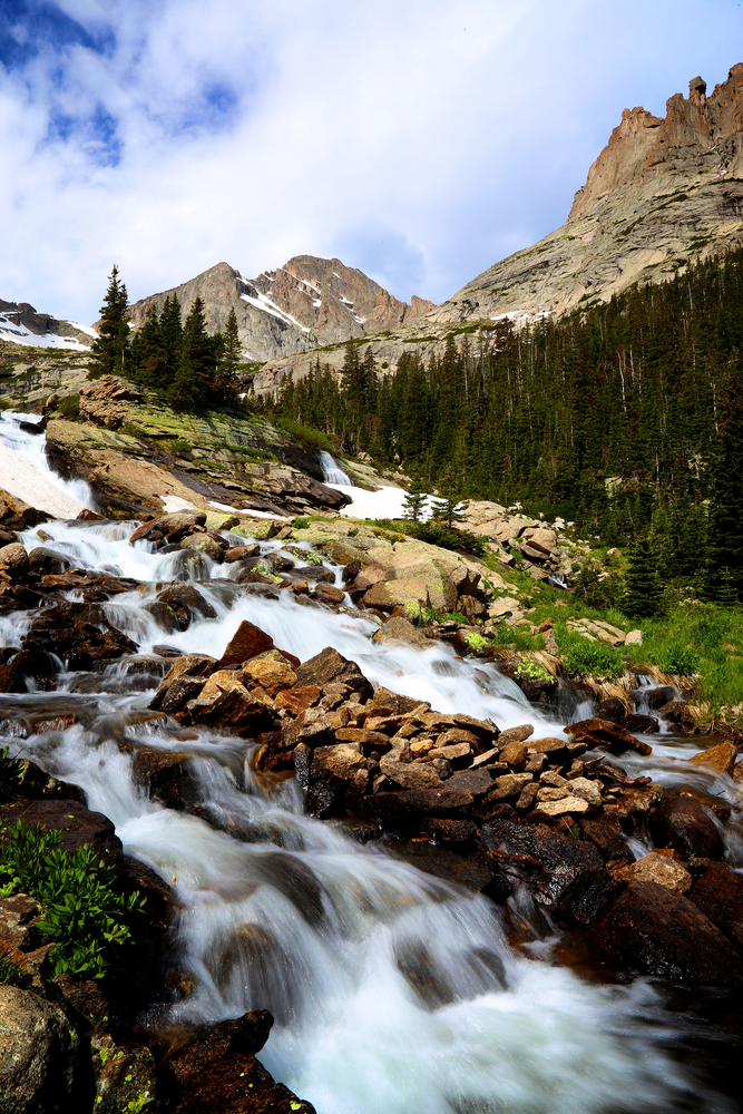 Ribbon Falls Rocky Mountain National Park Colorado waterfall