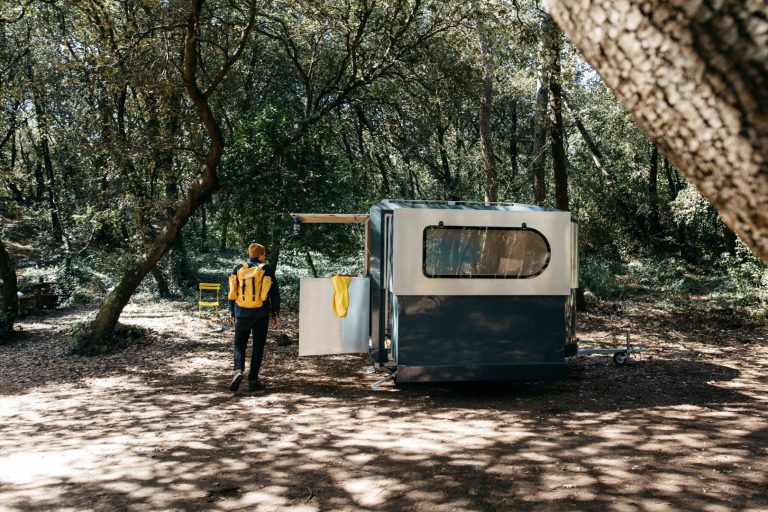 RV campground in the woods