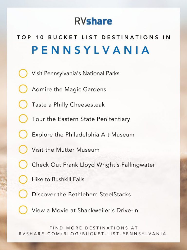 Pennsylvania Bucket List