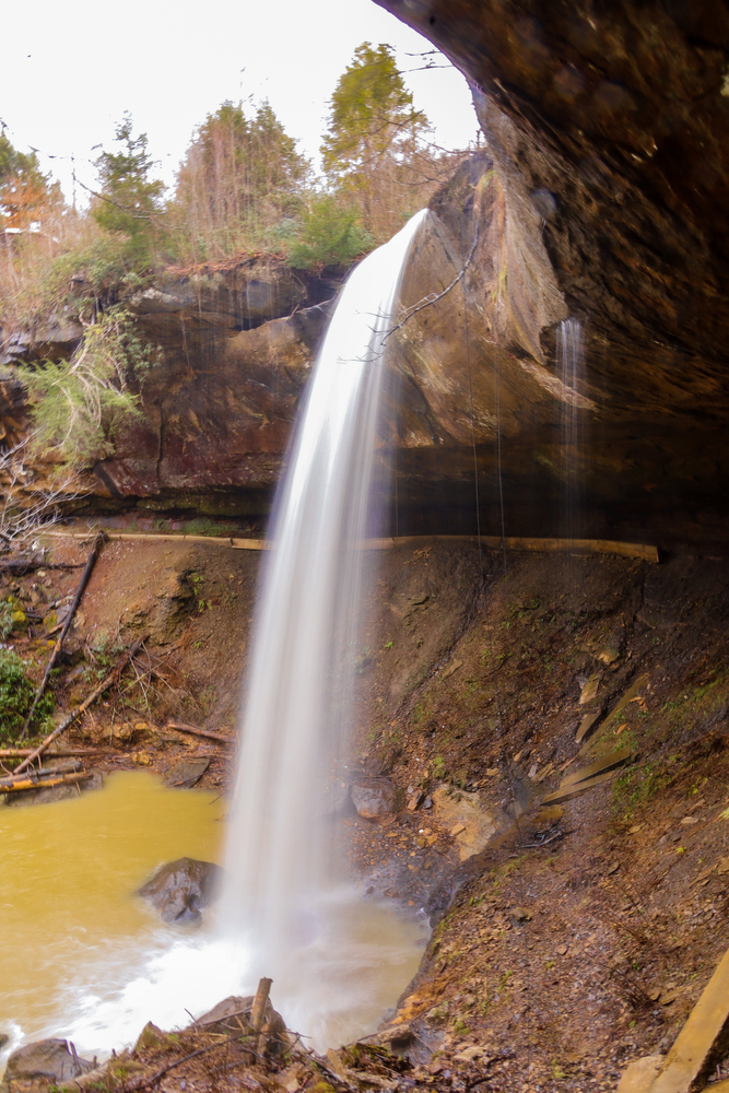The cascades of Broke Leg Falls Scenic Area Kentucky