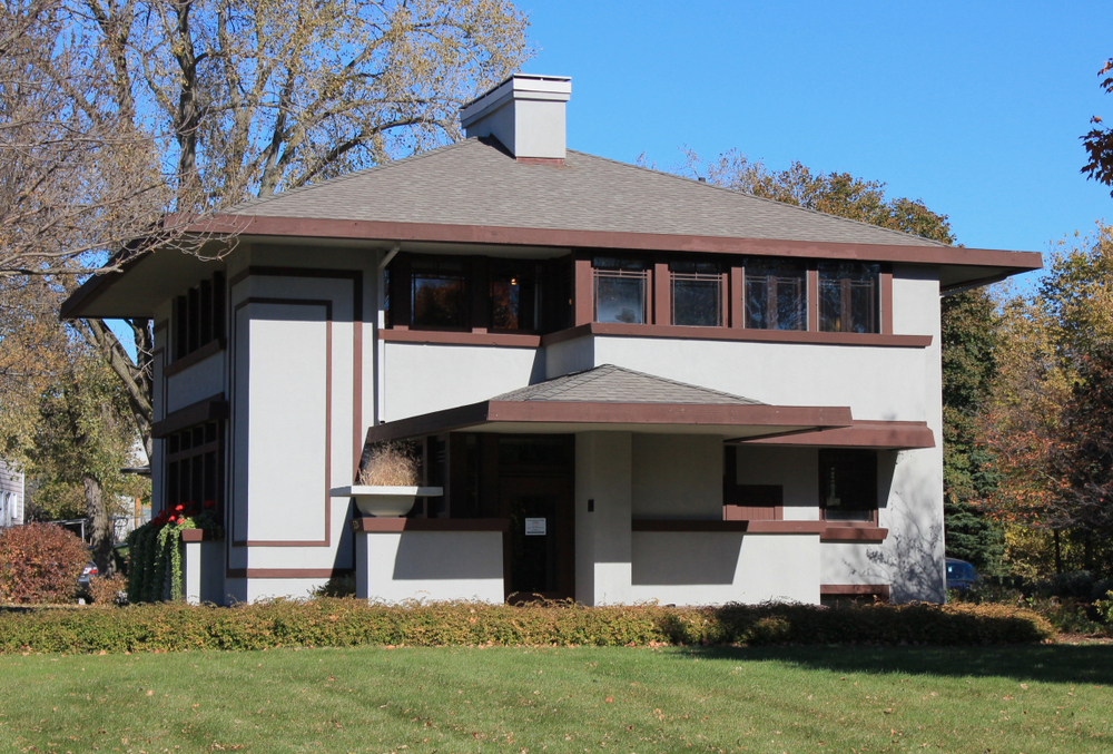 Mason City, Iowa - 10/10/2017: George Stockman Residence. Architect Frank Lloyd Wright. Built 1908.