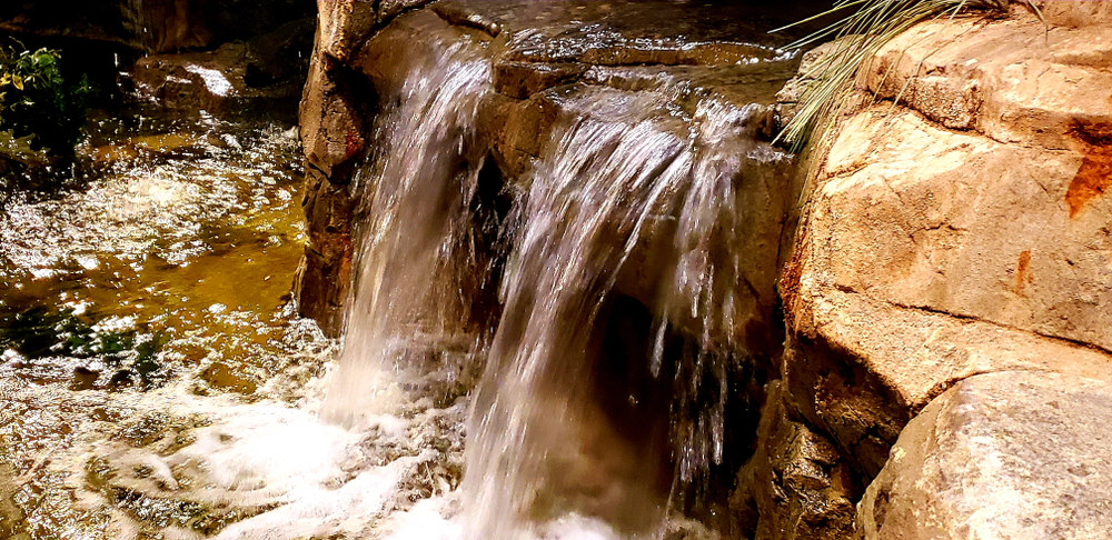 pretty little stone waterfall in Independence Missouri