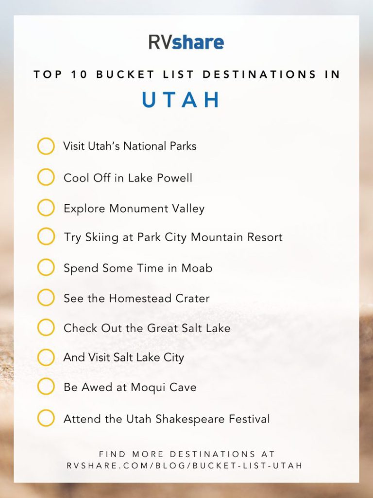 Utah Bucket List
