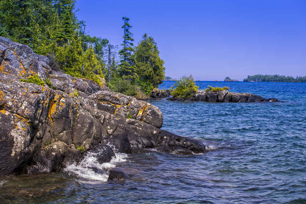 Lake Superior Shoreline, Isle Royale National Park, Michigan, USA