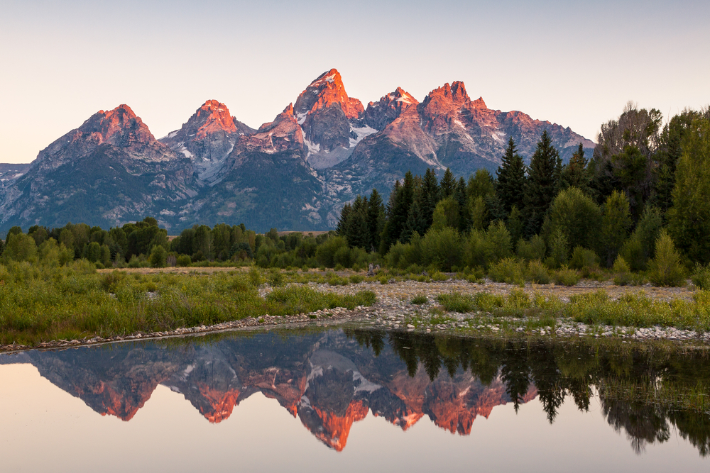 Sunrise at Schwabacher Landing, Grand Teton National Park