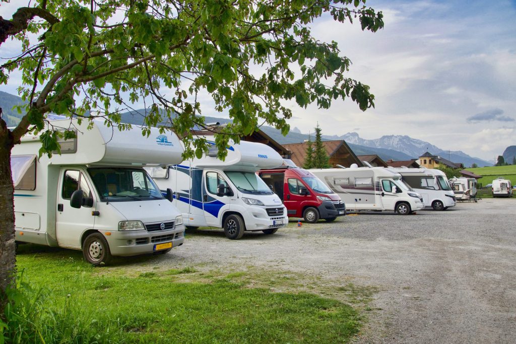 RVs parked together