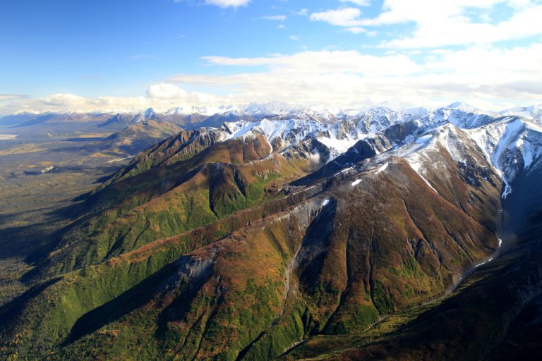 Wrangell-St.Elias NP,photographed from the plane, Alaska, USA,