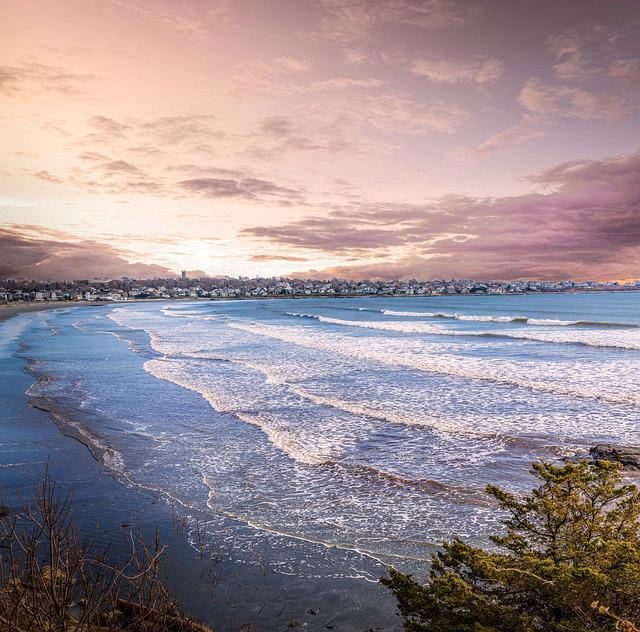 A beach view at Newport, Rhode Island