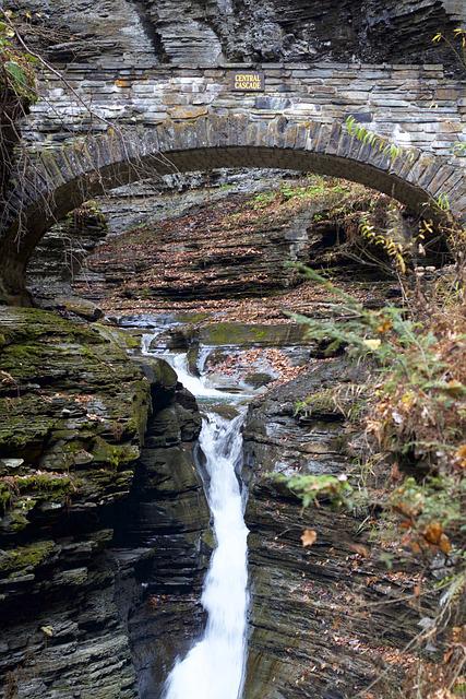 A waterfall at Watkins Glen State Park