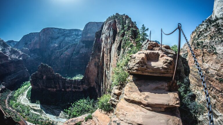 Hiking trail near Angels Landing at Zion National Park