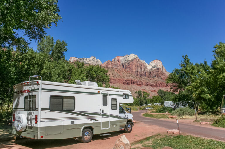 An RV at a Zion National Park campground