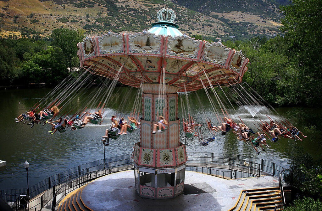 Swing ride at Lagoon Amusement Park in Utah