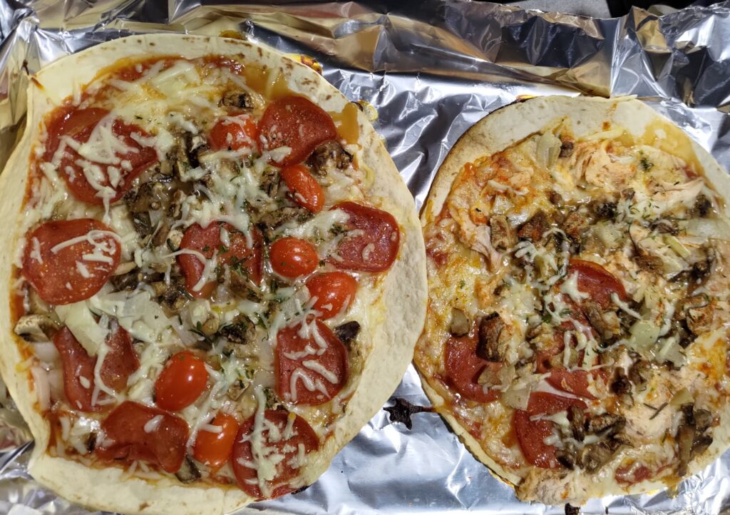 Two homemade pizzas