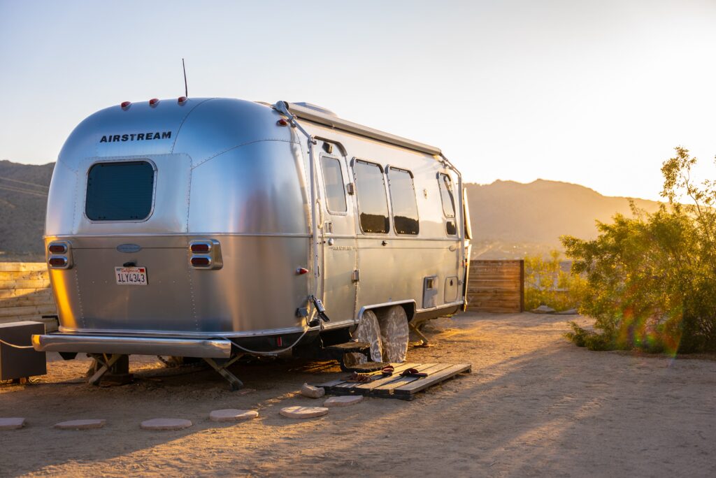 Delivered RV at campsite