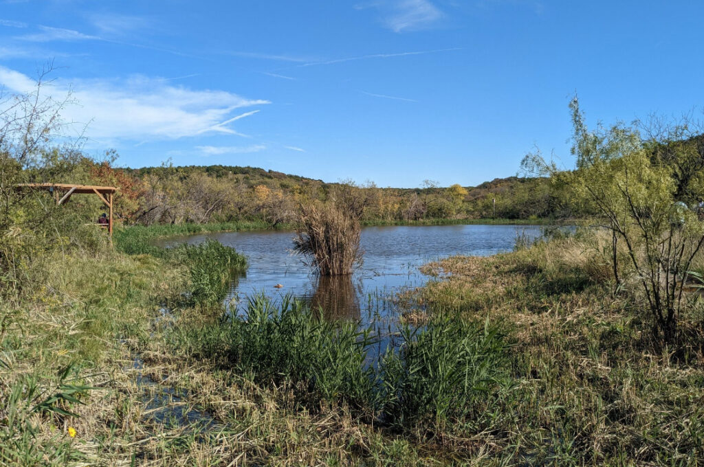 the Cedar Brake Trail via Cattail Pond