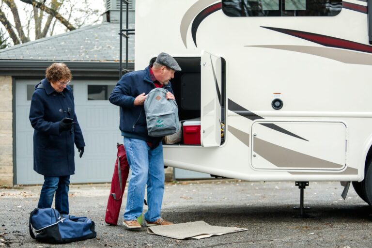 Loading up an RV with camping gear